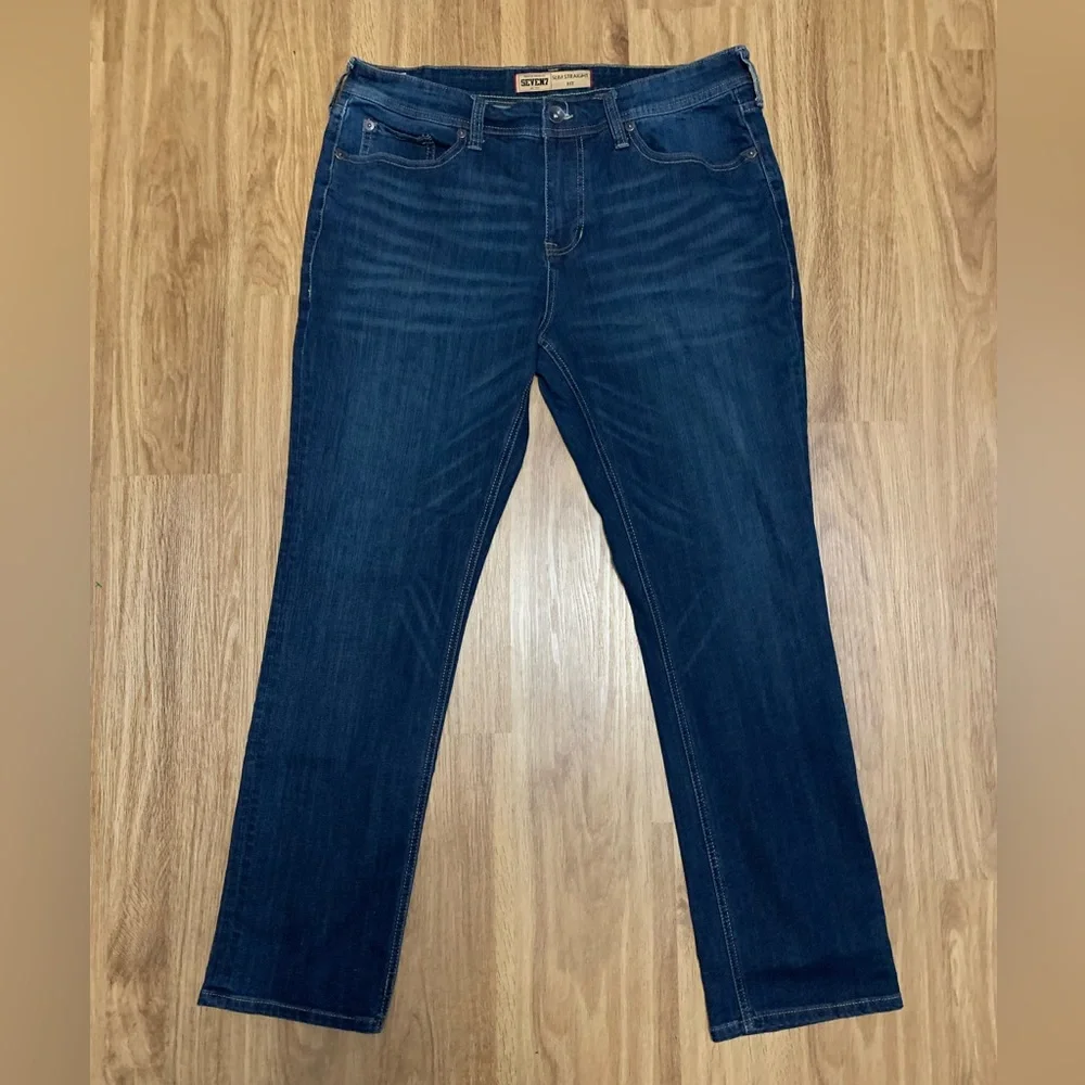 Seven 7 Jeans Mens 36X32 Straight Slim Fit Stretch